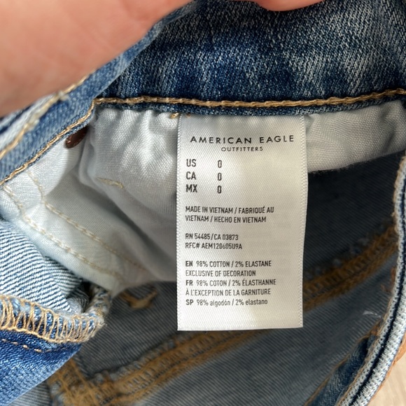 American Eagle high waisted crochet pockets denim shorts - Picture 4 of 5